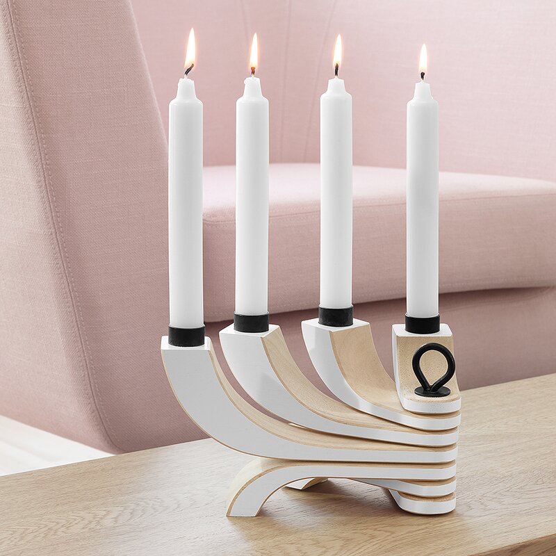 Nordic Light lysestake 20,5 cm hvit