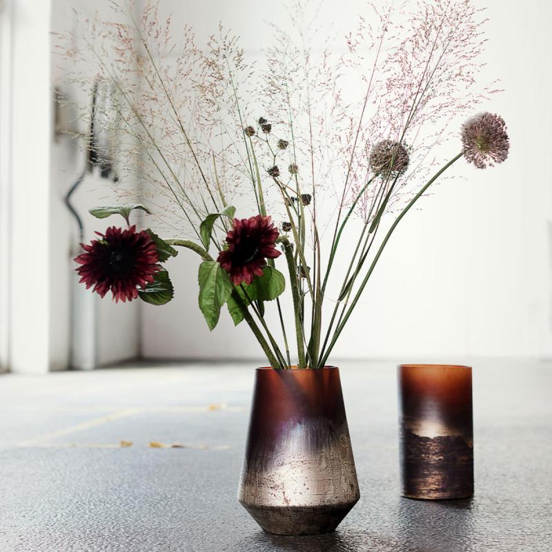 Lana vase 25 cm brun/gull