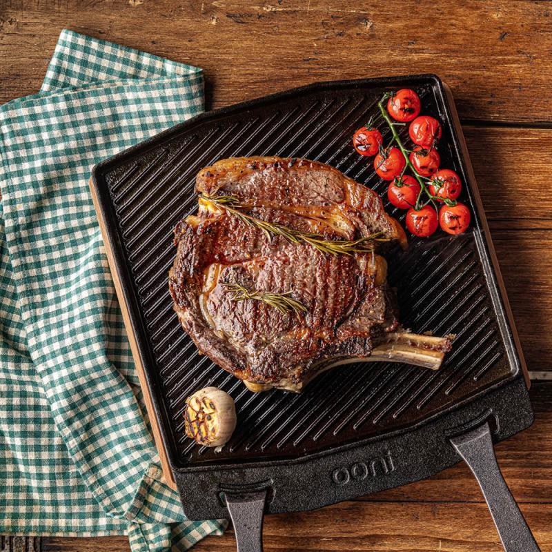 Grizzler tosidig grillplate 32 cm støpejern