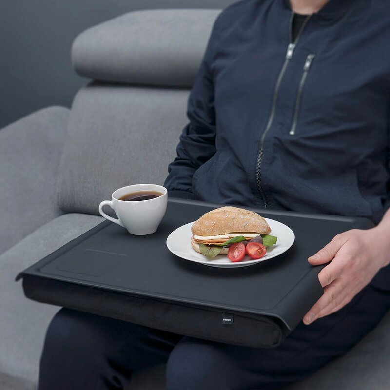 Laptray knebrett anti-slip 46x38 cm svart