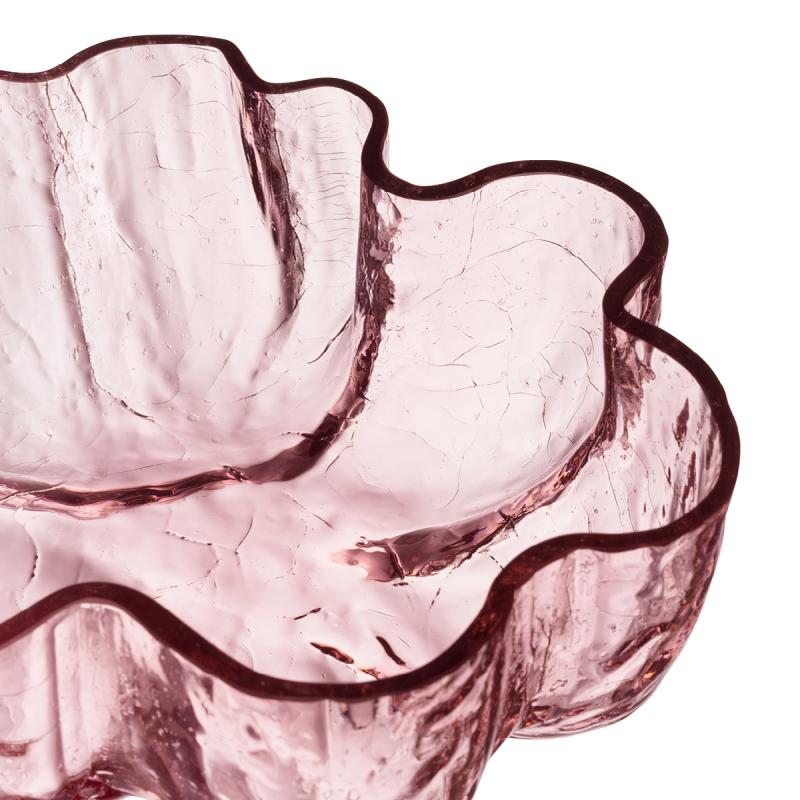Crackle skål 10,5 cm rosa