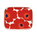 Oiva Unikko tallerken 15x12 cm rød