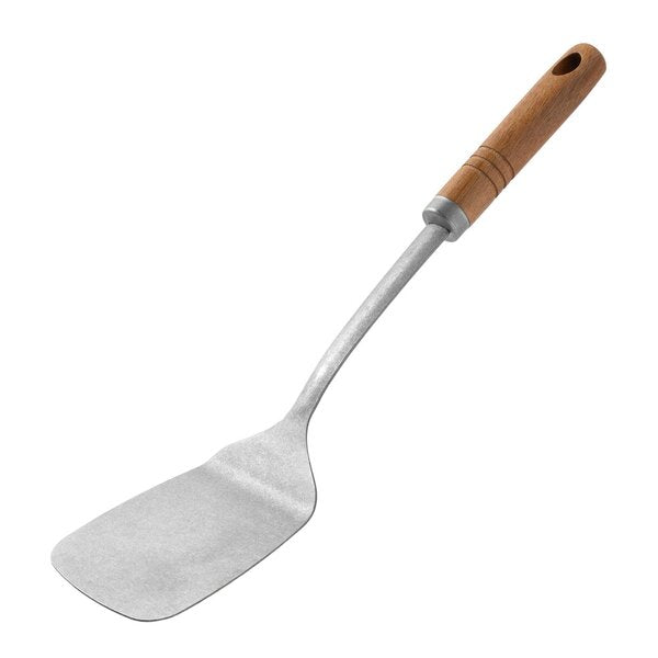 Signerat stekespade 35 cm akasietre/børstet stål