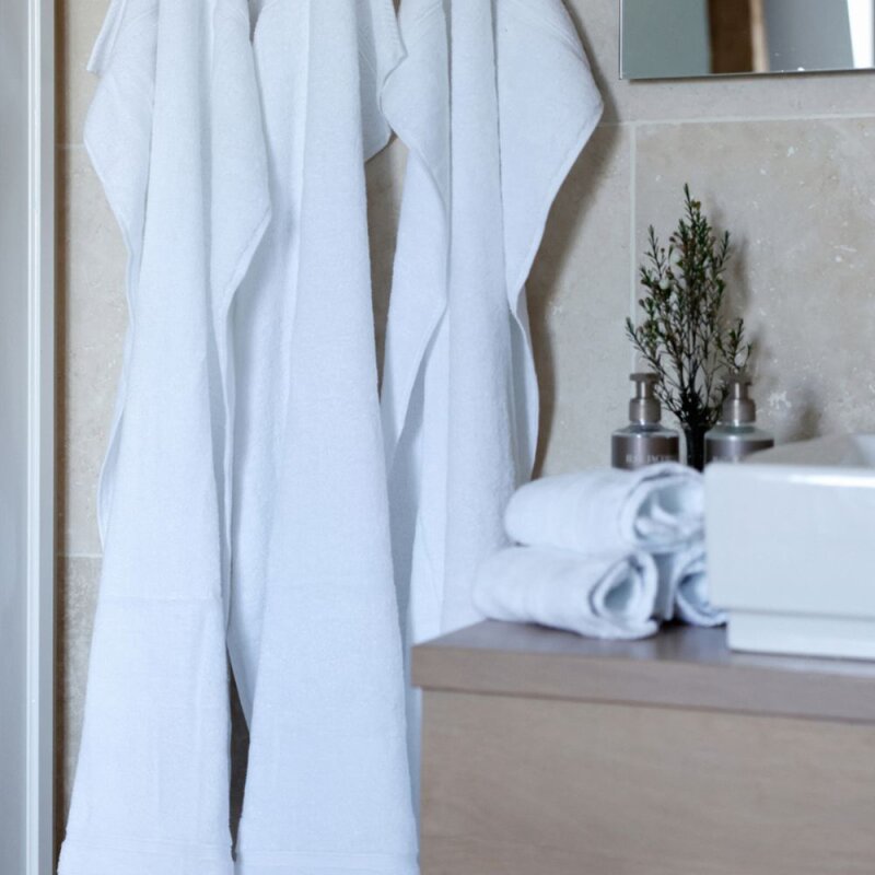 Bath Collection håndkle 50x100 cm 2 stk white cotton