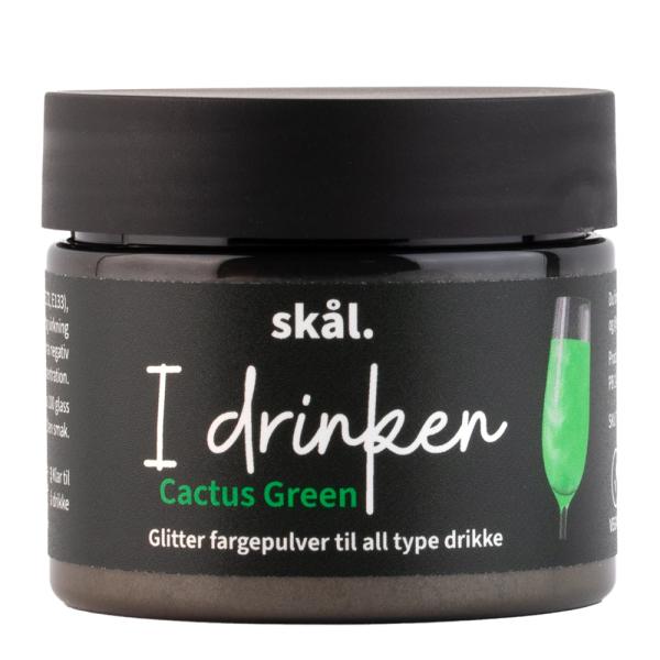 I drinken fargepulver glitter cactus green