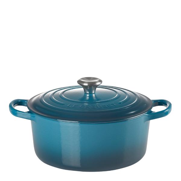Signature støpejernsgryte rund 24 cm 4,2L deep teal