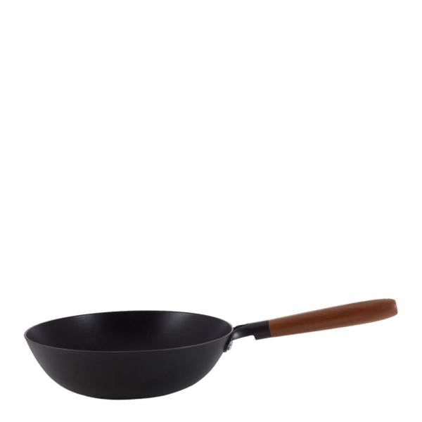 Mandala wok 24 cm svart