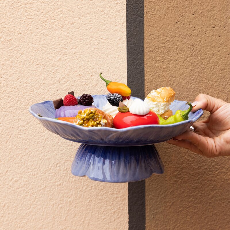 Poppy cookie-stativ 26 cm blue