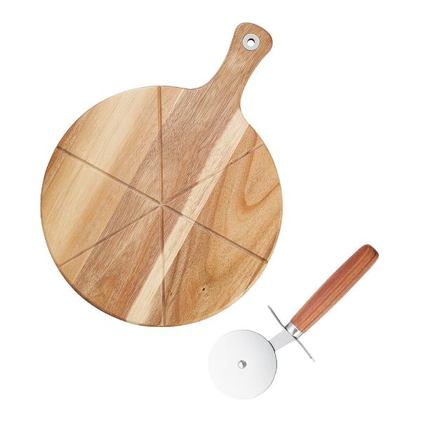 Sade pizzasett 2 deler rund 42x33x1,5 cm