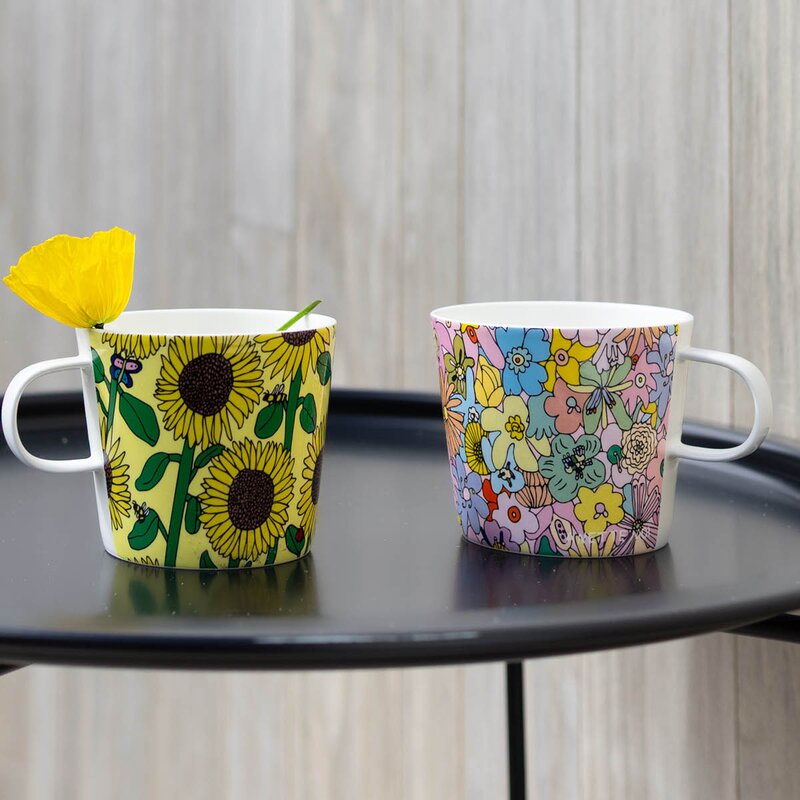 Anette Moi krus 27 cl blomster flerfarget