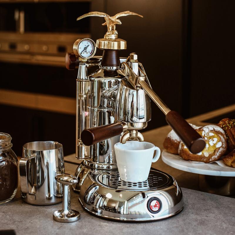 Lever espressomaskin 0,8L expo stål