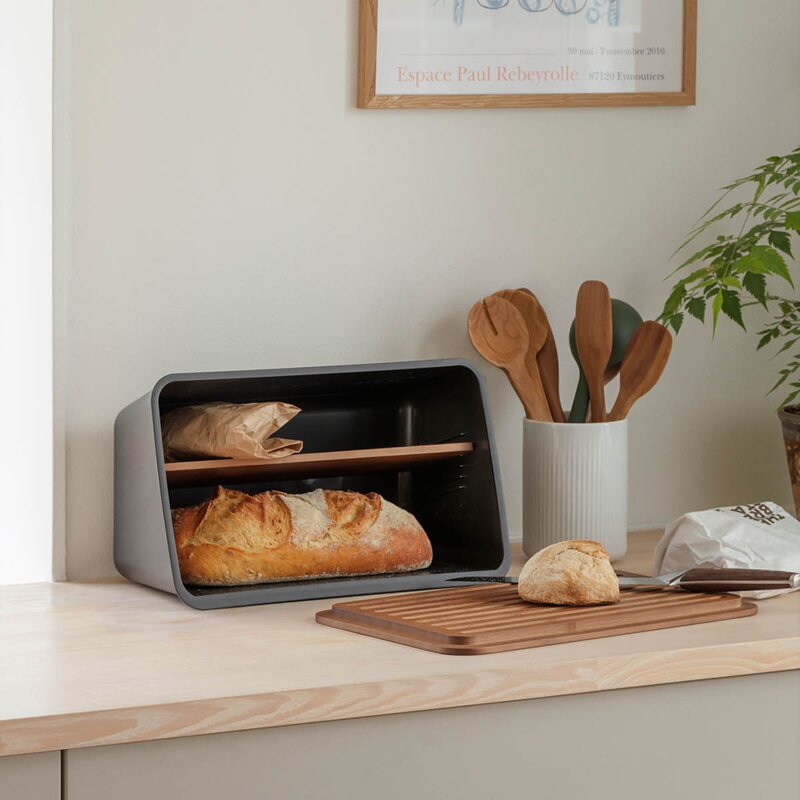 Nordic Kitchen brødboks 21x26x39 cm svart