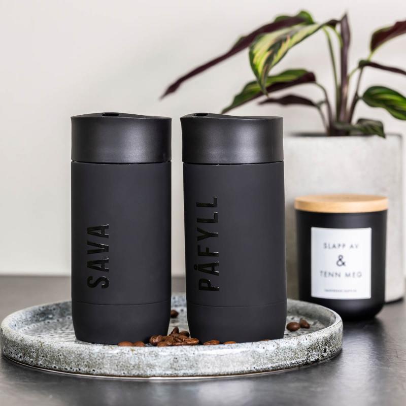 Termokopp 24 cl påfyll svart