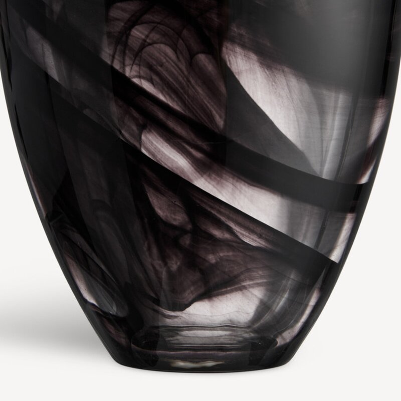 Contrast vase 20 cm svart/svart