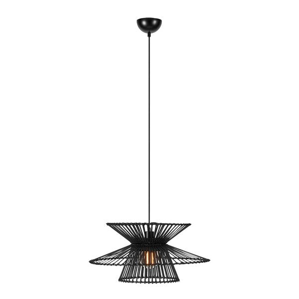Duplici taklampe 57 cm svart
