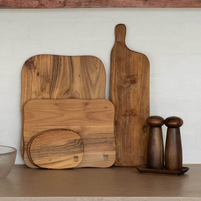 RAW Teak skjærebrett sett 2 stk