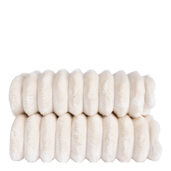 Esther fleece pledd 130x170 cm off-white