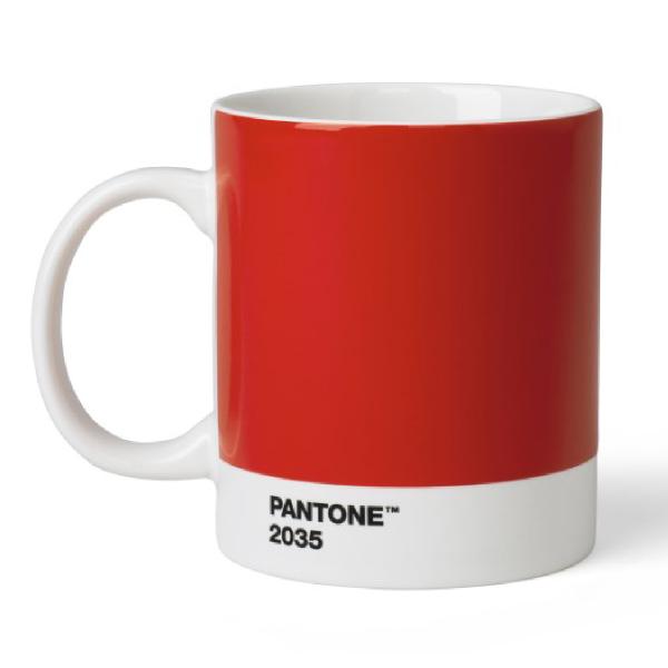 PANTONE kopp med hank 37,5 cl rød