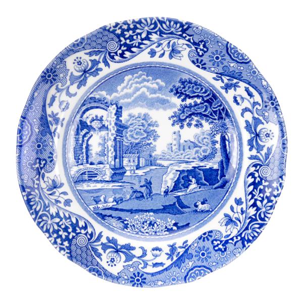 Blue Italian asjett 15 cm blå/hvit
