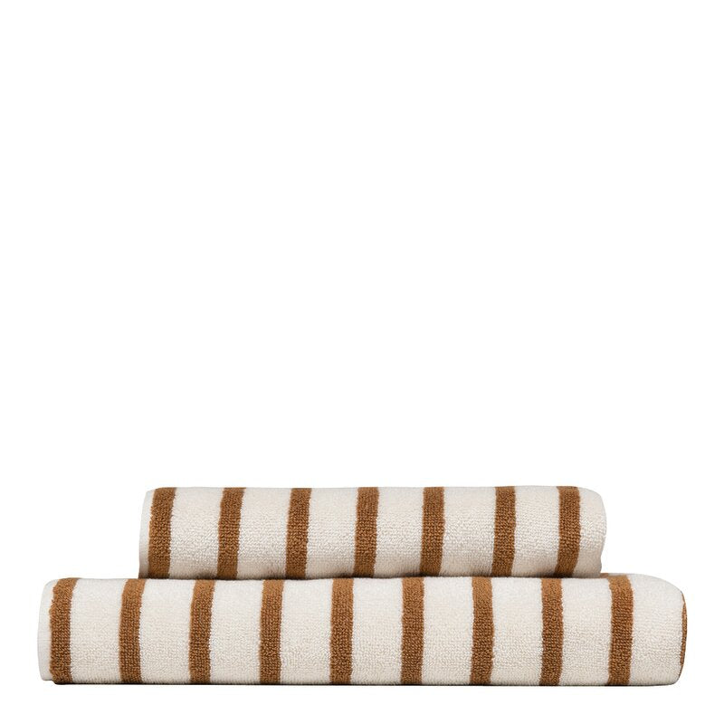 Everyday stripe håndkle 70x140 cm oker