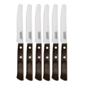 Knivsett 6 deler blank/brun