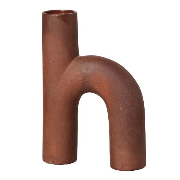 Hector vase 19 cm red clay