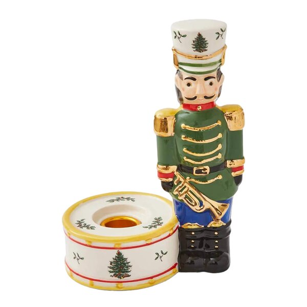 Christmas Tree lysestake 18 cm hvit/grønn/rød