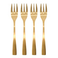 Golden kakegaffel 15 cm 4 stk gylden
