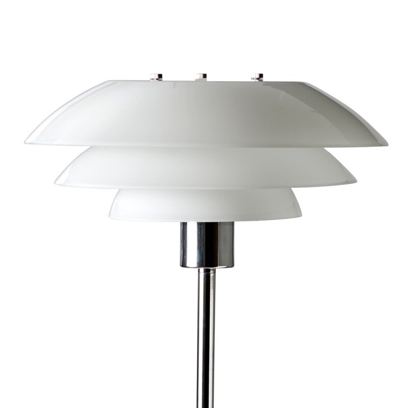 DL31 gulvlampe 133 cm opal/krom
