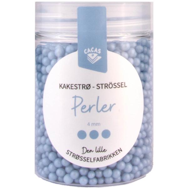 Kakestrøssel perler 4 mm 90g isblå
