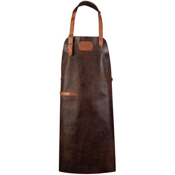 Forkle i skinn rustic brun