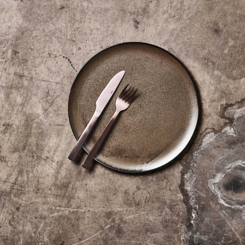 RAW Metallic Brown tallerken 28 cm