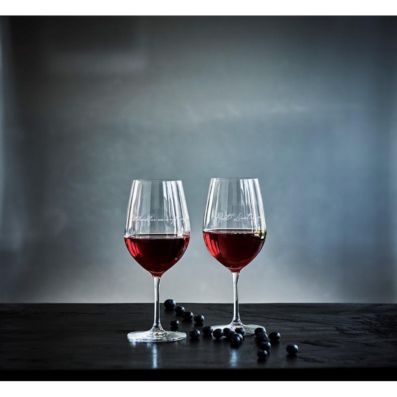 Rødvinsglass 62 cl pust livet er nå