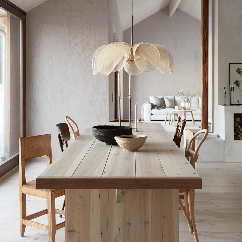 Styrka taklampe 75 cm beige