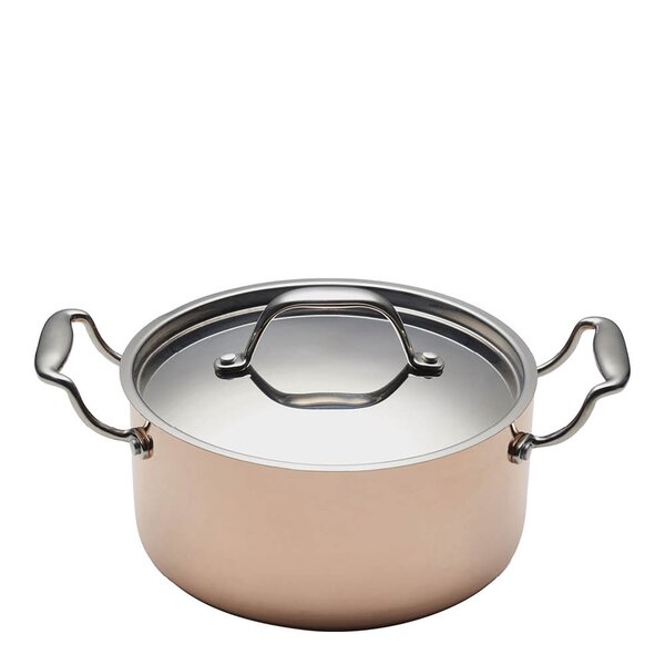 Gryte med lokk 3L kobber