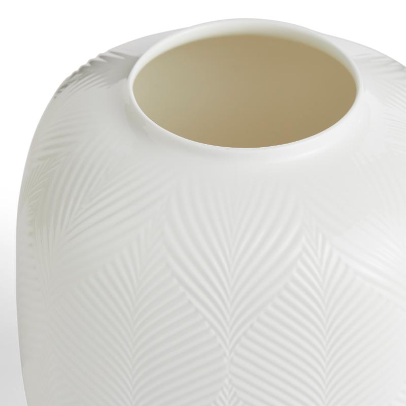 White Folia rund vase 21 cm