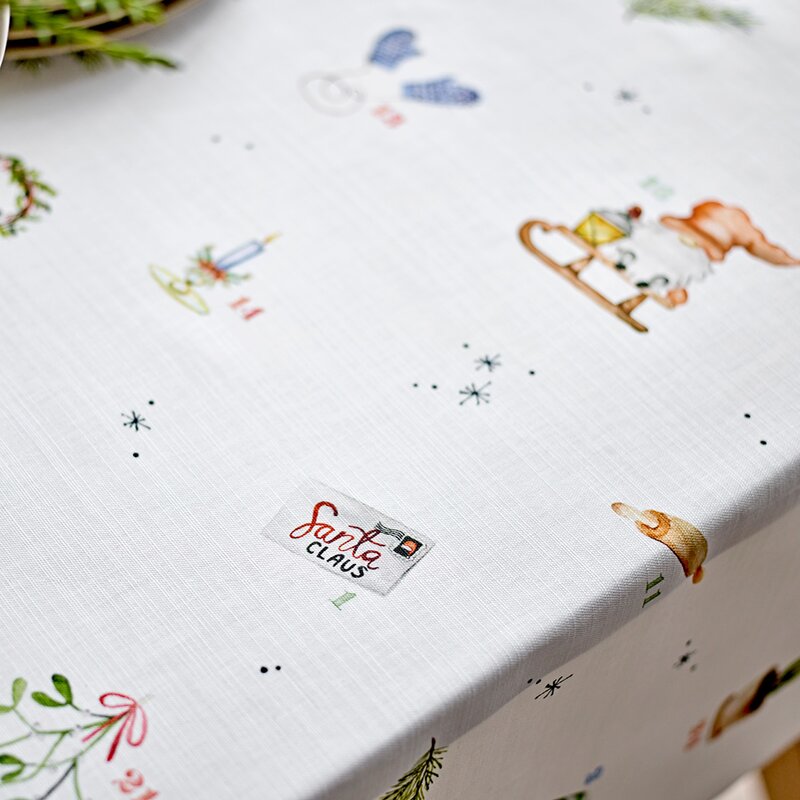 Juleduk 140x350 cm christmas days red