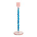 Styles lysestake glass 7,4x20,3 cm blå/rosa