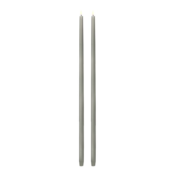 Taper Candles Led kronelys 2,3x75 cm 2 stk sandstone
