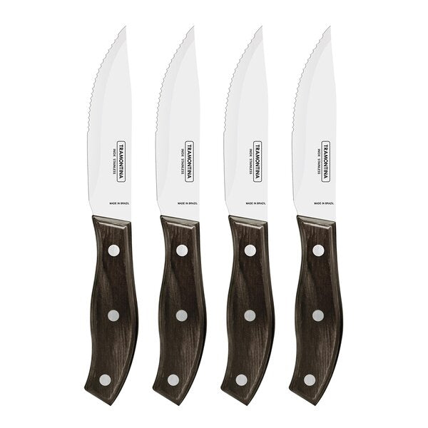 BBQ by Hellstrøm biffkniver 4 deler 23,8 cm natur