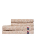 Velour Jacquard bladmønstret håndkle 100x150 cm lys beige