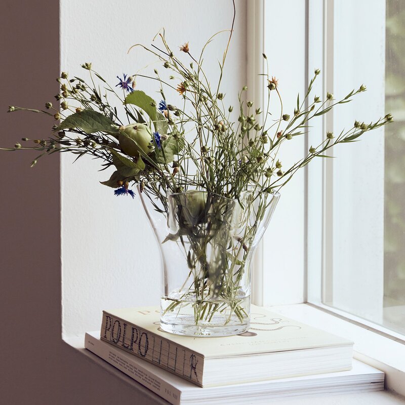 Plis vase 17 cm klar