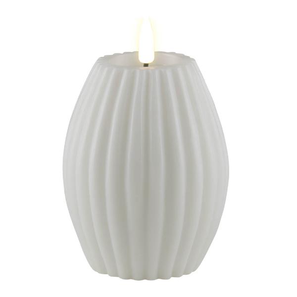 Stripe LED kubbelys 10x7,5cm hvit