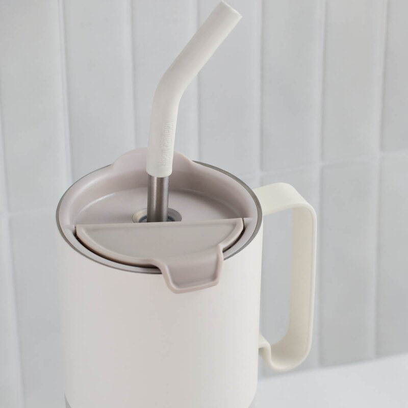 Rise Tumbler 77 cl med sugerør Barely Blue