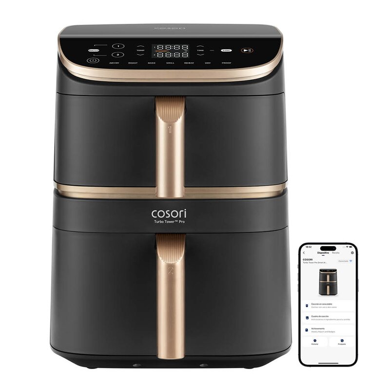 Turbo Tower Pro airfryer 10,8L mørk grå/roségull