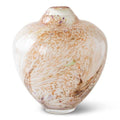 Unik skulptur kunstglass S 31 cm brun multi