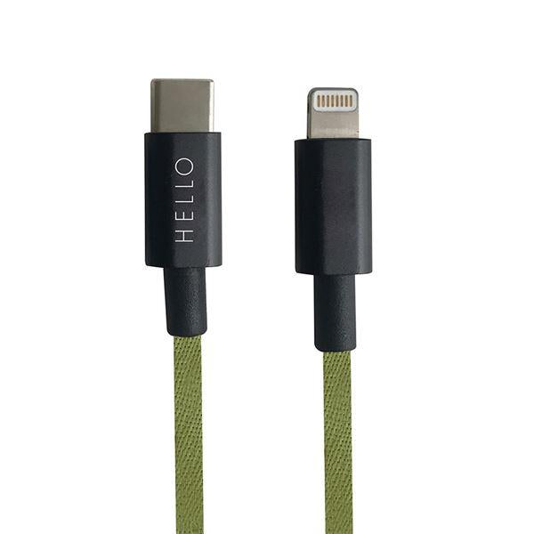 Tech Favourite kabel USBC til lightning 1m forest green