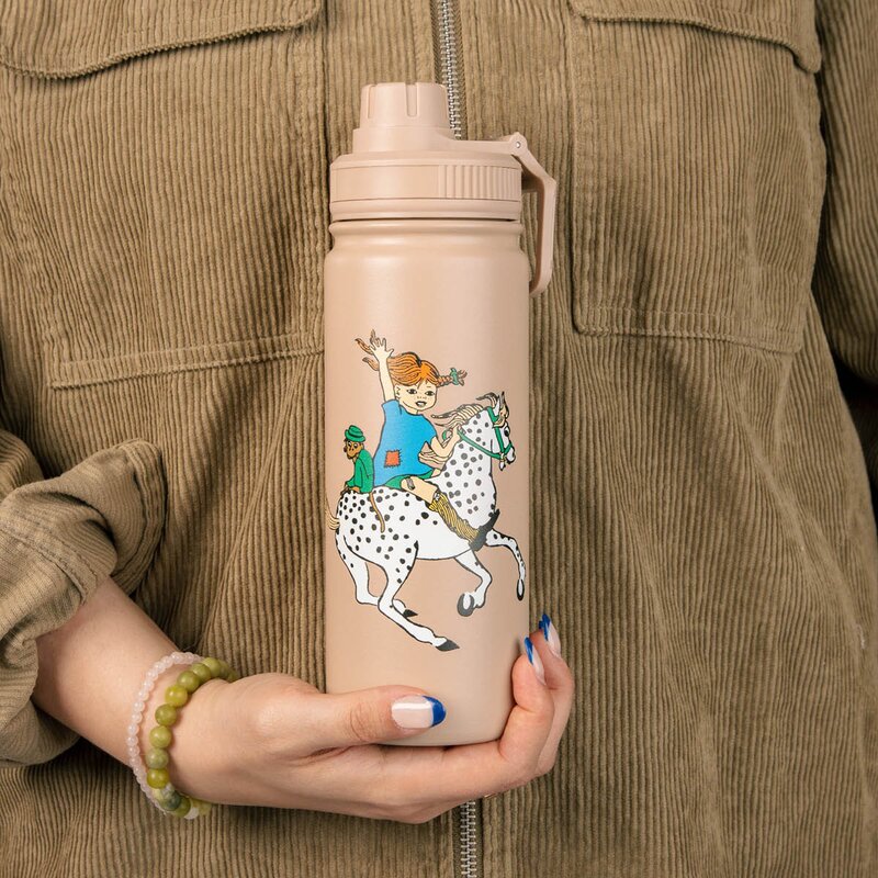 Pippi termoflaske 0,55L Pippi hest beige