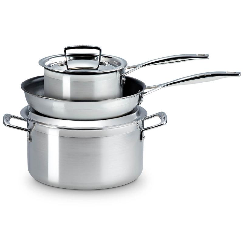 3-Ply gryte- og pannesett 3 deler