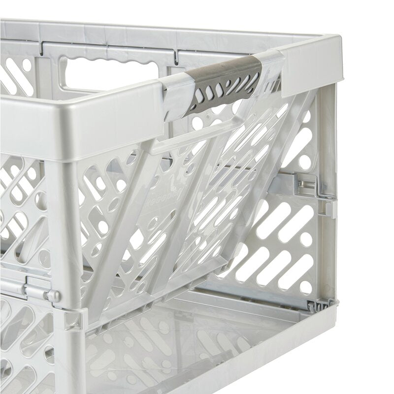 Ben oppbevaringsboks sammenleggbar 45L light silver